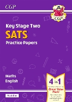 Book Cover for KS2 Maths & English SATS Practice Papers: Pack 1 - for the 2024 tests (with free Online Extras) by CGP Books