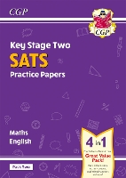 Book Cover for KS2 Maths & English SATS Practice Papers: Pack 2 - for the 2024 tests (with free Online Extras) by CGP Books