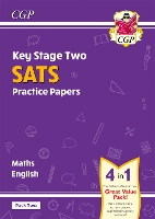 Book Cover for KS2 Maths & English SATS Practice Papers by CGP Books