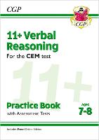 Book Cover for 11+ CEM Verbal Reasoning Practice Book & Assessment Tests - Ages 7-8 (With Online Edition) by CGP Books