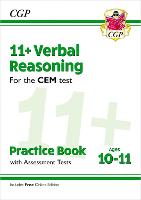 Book Cover for 11+ CEM Verbal Reasoning Practice Book & Assessment Tests - Ages 10-11 (With Online Edition) by CGP Books