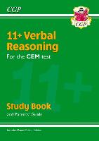 Book Cover for 11+ CEM Verbal Reasoning Study Book (With Parents' Guide & Online Edition) by CGP Books