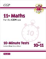 Book Cover for 11+ CEM 10-Minute Tests by CGP Books