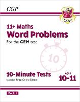 Book Cover for 11+ CEM 10-Minute Tests by CGP Books