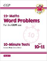 Book Cover for 11+ CEM 10-Minute Tests by CGP Books