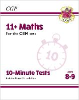 Book Cover for 11+ CEM 10-Minute Tests by CGP Books