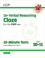 Book Cover for 11+ CEM 10-Minute Tests by CGP Books