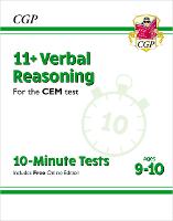 Book Cover for 11+ CEM 10-Minute Tests by CGP Books