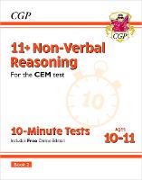 Book Cover for 11+ CEM 10-Minute Tests by CGP Books