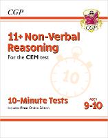 Book Cover for 11+ CEM 10-Minute Tests by CGP Books