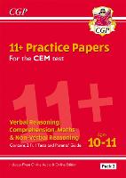 Book Cover for 11+ CEM Practice Papers by CGP Books