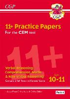 Book Cover for 11+ CEM Practice Papers by CGP Books