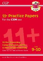 Book Cover for 11+ CEM Practice Papers - Ages 9-10 (With Parents' Guide & Online Edition) by CGP Books