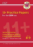 Book Cover for 11+ CEM Practice Papers - Ages 8-9 (With Parents' Guide & Online Edition) by CGP Books