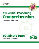 Book Cover for 11+ CEM 10-Minute Tests by CGP Books