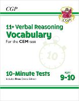 Book Cover for 11+ CEM 10-Minute Tests by CGP Books