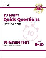 Book Cover for 11+ CEM 10-Minute Tests by CGP Books