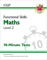 Book Cover for Functional Skills Maths Level 2 - 10 Minute Tests by CGP Books