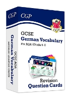 Book Cover for GCSE AQA German: Vocabulary Revision Question Cards by CGP Books