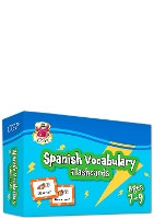 Book Cover for Spanish Vocabulary Flashcards for Ages 7-9 (with Free Online Audio) by CGP Books