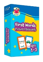 Book Cover for First Words Picture Flashcards for Ages 1-3 by CGP Books