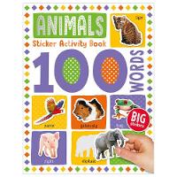 Book Cover for 100 Animal Words Sticker Activity by Make Believe Ideas