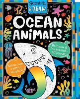 Book Cover for Scratch & Draw Ocean Animals - Scratch Art Activity Book by Susie Linn