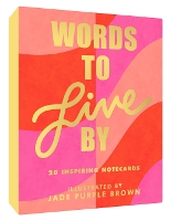 Book Cover for Words to Live By Notecards by Jade Purple Brown