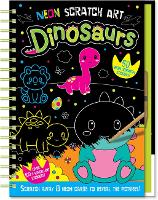 Book Cover for Neon Scratch Art Dinosaurs by Connie Isaacs