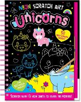 Book Cover for Neon Scratch Art Unicorns by Connie Isaacs