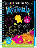 Book Cover for Neon Scratch Art Animals by Connie Isaacs