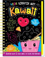 Book Cover for Neon Scratch Art Kawaii by Connie Isaacs