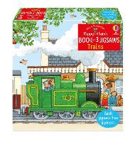 Book Cover for Poppy and Sam's Book and 3 Jigsaws: Trains by Heather Amery