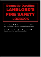 Book Cover for Landlords Domestic Dwelling Fire Safety Logbook by Docs-Store, Paul Elcock