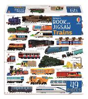 Book Cover for Usborne Book and Jigsaw Trains by Sam Smith