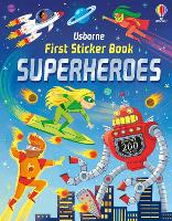 Book Cover for First Sticker Book Superheroes by Kate Nolan