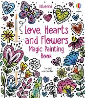 Book Cover for Love, Hearts and Flowers Magic Painting Book by Abigail Wheatley