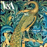 Book Cover for V&A: William Morris Birds Mini Wall Calendar 2025 (Art Calendar) by Flame Tree Studio