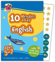 Book Cover for New 10 Minutes a Day English for Ages 5-7 (with reward stickers) by CGP Books