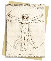 Book Cover for Leonardo da Vinci: Vitruvian Man Greeting Card Pack by Flame Tree Studio