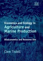 Book Cover for Economics and Ecology in Agriculture and Marine Production by Clem Tisdell