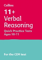 Book Cover for 11+ Verbal Reasoning Quick Practice Tests Age 10-11 (Year 6) by Letts 11+