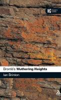 Book Cover for Bronte's Wuthering Heights by Ian Brinton