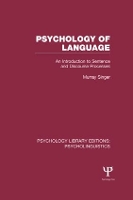 Book Cover for Psychology of Language (PLE: Psycholinguistics) by Murray (University of Manitoba, Canada) Singer