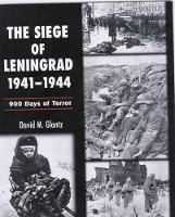 Book Cover for The Siege of Leningrad 1941-44 by Colonel David M. Glantz