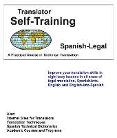 Book Cover for Translator Self Training Spanish-Legal by Morry Sofer
