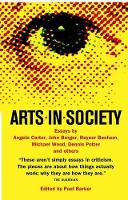 Book Cover for Arts in Society by Paul Barker