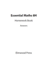 Book Cover for Essential Maths 8H Homework Answers by Michael White