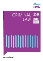 Book Cover for SQE - Criminal Law by Amanda Powell