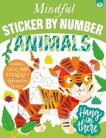 Book Cover for Mindful Sticker by Number Animals by Eve Robertson